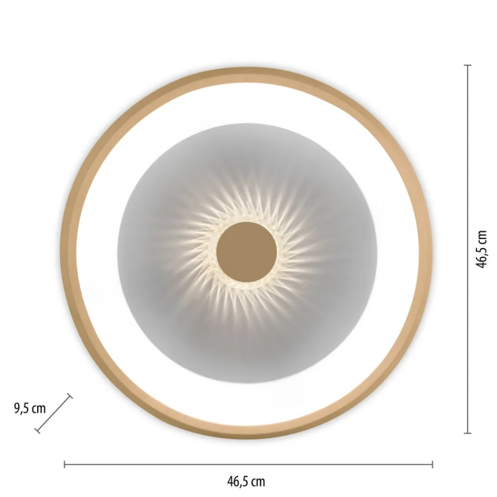 JUST LIGHT. GmbH Loftlamper > Vertigo LED-loftslampe, CCT, Ø 46,5 cm, messing