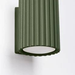 SOLLUX LIGHTING Væglamper|Væglamper > Væglampe ALORA, højde 10 cm, olivengrøn, metal, 1 x GU10