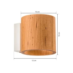 Gang|Pendellamper ^ SOLLUX LIGHTING Væglampe Ara som cylinder i træ