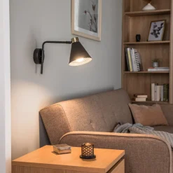 Euluna Væglamper > Væglampe Avalone udhæng 34 cm sort/messing