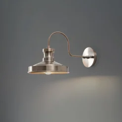 Opviq Gang|Væglamper > Væglampe Berceste, guld, metal, højde 23 cm, E27