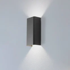 Væglamper ^ Nowodvorski Lighting Væglampe Bergen, mørkegrå, metal, 23 cm høj, GU10