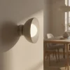 EMIBIG LIGHTING Væglamper|Væglamper > Væglampe Bibi K1, beige, stål/glas, Ø 18 cm