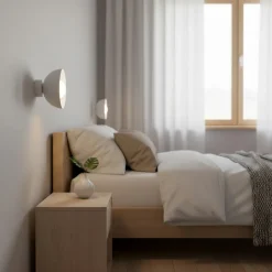 Væglamper|Væglamper ^ EMIBIG LIGHTING Væglampe Bibi K1, grå, stål/glas, Ø 18 cm
