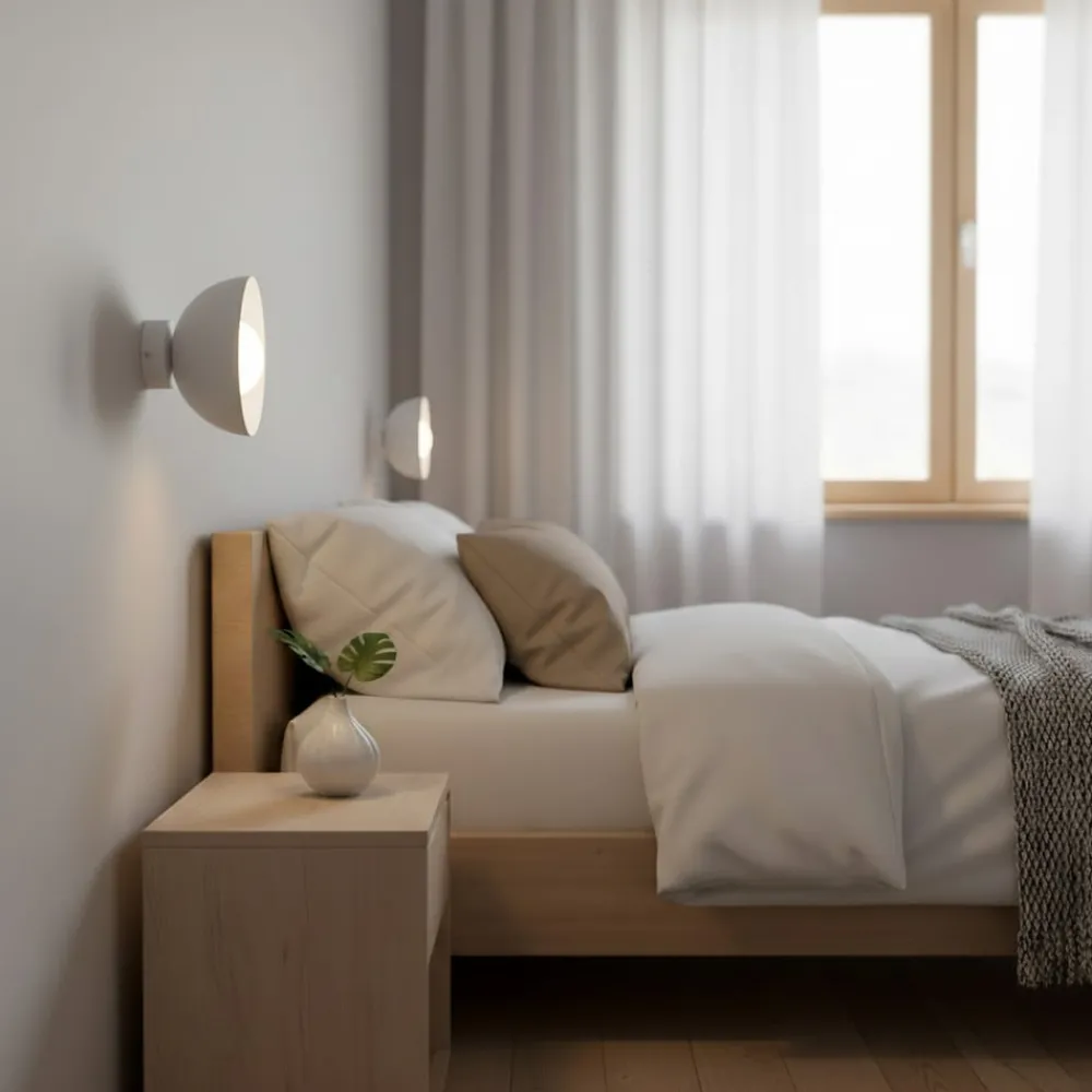 Væglamper|Væglamper ^ EMIBIG LIGHTING Væglampe Bibi K1, grå, stål/glas, Ø 18 cm