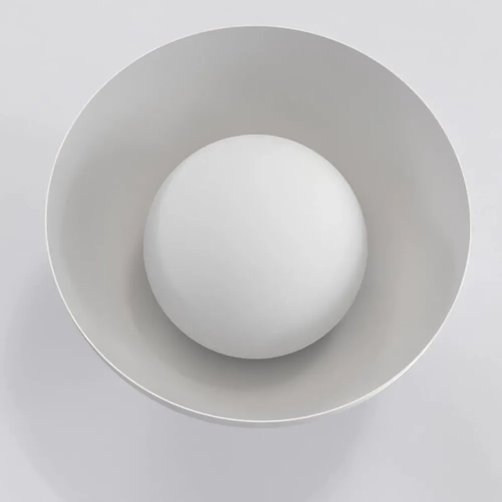 Væglamper|Væglamper ^ EMIBIG LIGHTING Væglampe Bibi K1, grå, stål/glas, Ø 18 cm