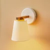 Lamkur Væglamper|Væglamper > Væglampe Canditia i træ med tekstilskærm