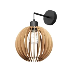 MCJ Bæredygtige Lamper > Væglampe Clay, Ø 23 cm, birkfiner, udhæng, E27
