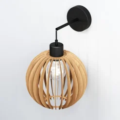MCJ Bæredygtige Lamper > Væglampe Clay, Ø 23 cm, birkfiner, udhæng, E27