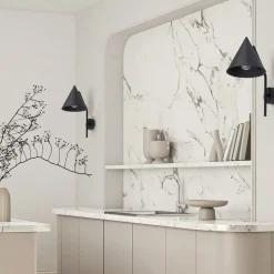 Væglamper|Væglamper ^ TK Lighting Væglampe Cono, 1 lyskilde, sort, E27