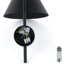 Væglamper|Væglamper ^ TK Lighting Væglampe Cono, 1 lyskilde, sort, E27