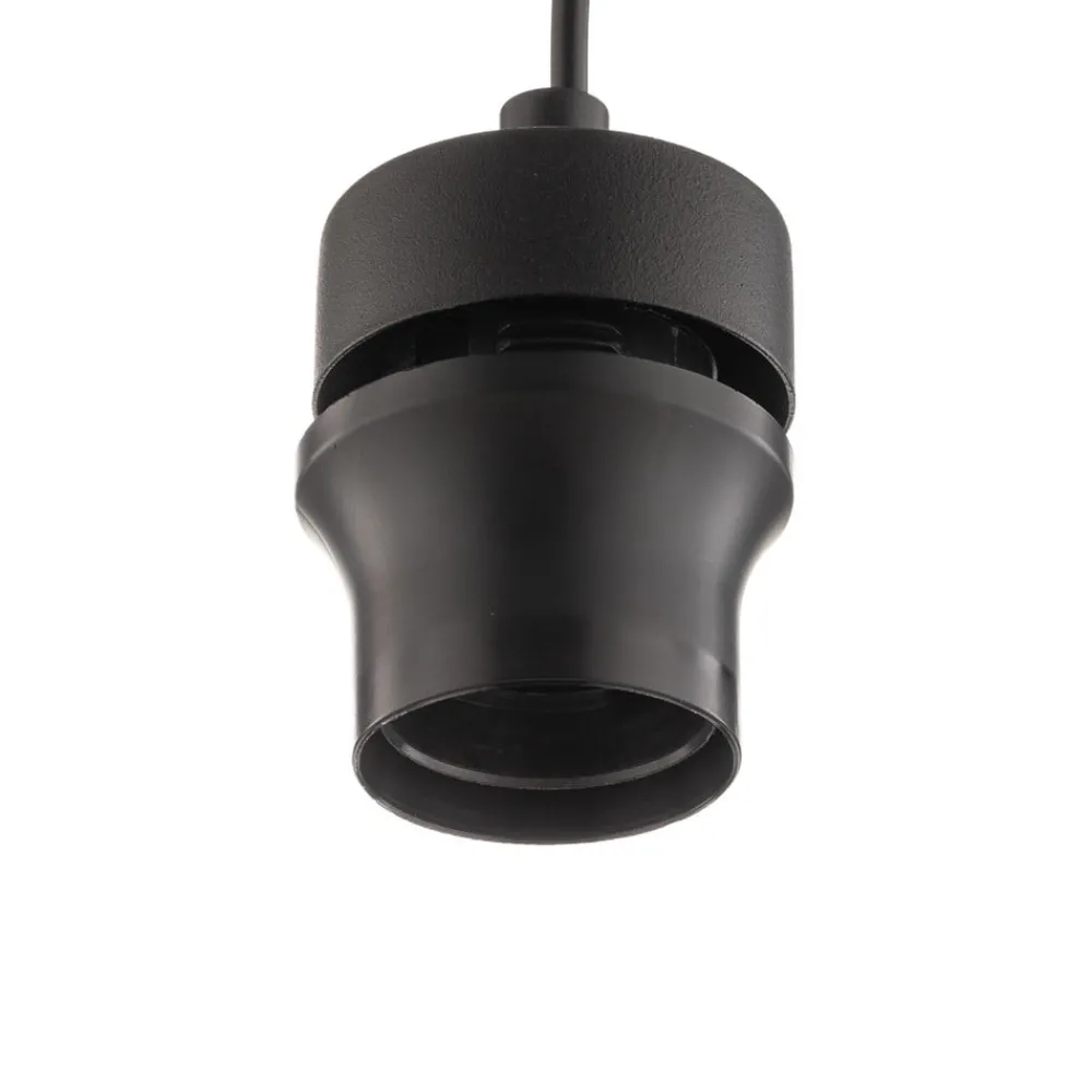 Væglamper ^ TK Lighting Væglampe Cubus, sort/røggrå, glas, 30 cm høj, E27