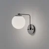 Opviq Væglamper|Væglamper > Væglampe Daisy, sort, glas, højde 22 cm, E27