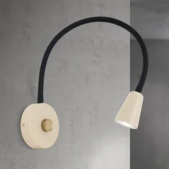 ORION Væglamper|Væglamper > Væglampe Dotty, khaki, fleksibel arm, dæmper, GU10