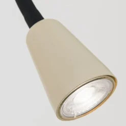 ORION Væglamper|Væglamper > Væglampe Dotty, khaki, fleksibel arm, dæmper, GU10