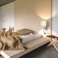 Væglamper|Væglamper ^ FISCHER & HONSEL Væglampe Dreamer LED-læselampe nikkel/sandfarvet linned