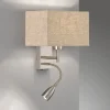Væglamper|Væglamper ^ FISCHER & HONSEL Væglampe Dream læselampe, linned sand/nikkel
