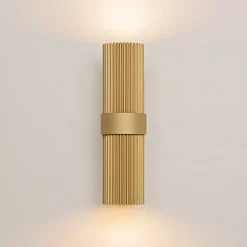 Væglamper ^ Maytoni Væglampe DYNAMICS, guldfarvet, højde 23 cm, metal op/ned