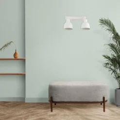 Væglamper|Væglamper ^ Argon Væglampe Emoti, beige, 2 lyskilder, stål, længde 27 cm