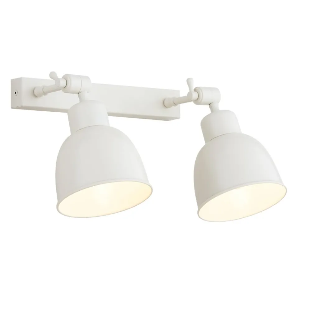 Væglamper|Væglamper ^ Argon Væglampe Emoti, beige, 2 lyskilder, stål, længde 27 cm