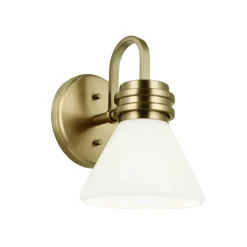 KICHLER Væg- Og Spejllamper > Væglampe Farum 1, bronzefarvet, stål, glas, G9