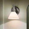 Væg- Og Spejllamper ^ KICHLER Væglampe Farum 1, kromfarvet, stål, glas, G9