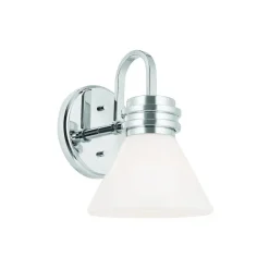 Væg- Og Spejllamper ^ KICHLER Væglampe Farum 1, kromfarvet, stål, glas, G9