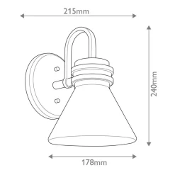 Væg- Og Spejllamper ^ KICHLER Væglampe Farum 1, kromfarvet, stål, glas, G9