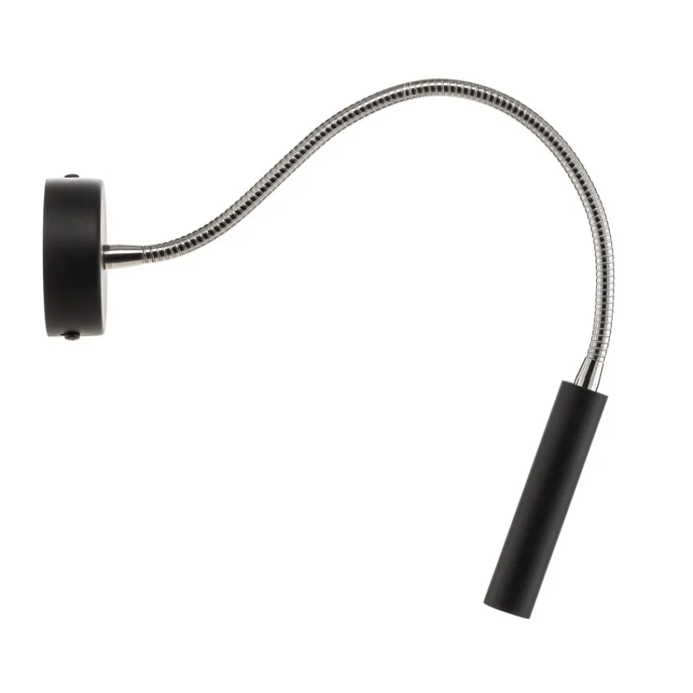 Væglamper|Væglamper ^ SOLLUX LIGHTING Væglampe Flexa med fleksibel arm, sort
