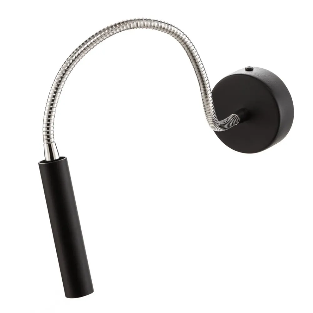 Væglamper|Væglamper ^ SOLLUX LIGHTING Væglampe Flexa med fleksibel arm, sort