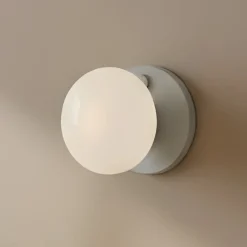 ALDEX Væglamper|Væglamper > Væglampe Flo, grå, Ø 19 cm, glas