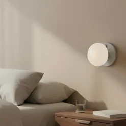 ALDEX Væglamper|Væglamper > Væglampe Flo, grå, Ø 19 cm, glas