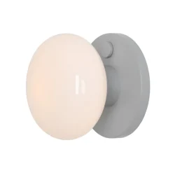 ALDEX Væglamper|Væglamper > Væglampe Flo, grå, Ø 19 cm, glas