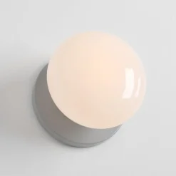 ALDEX Væglamper|Væglamper > Væglampe Flo, grå, Ø 19 cm, glas