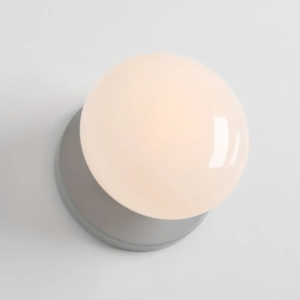 ALDEX Væglamper|Væglamper > Væglampe Flo, grå, Ø 19 cm, glas