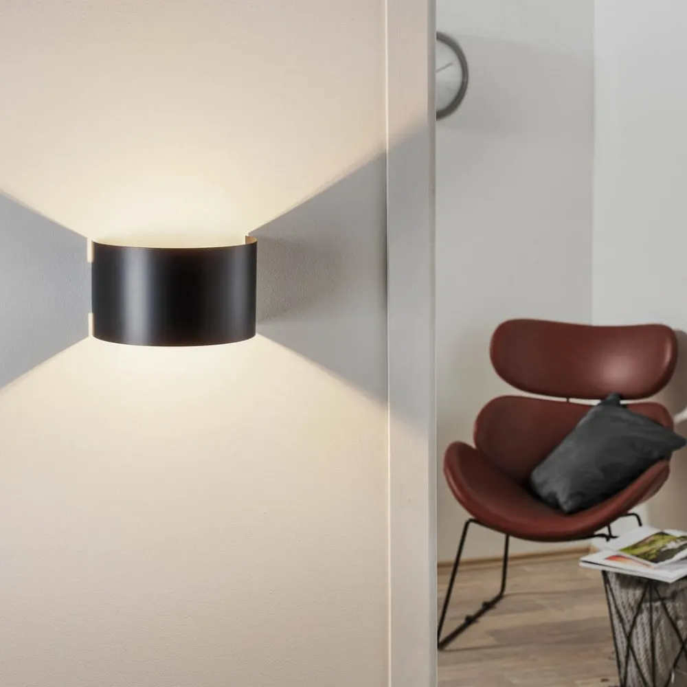 EMIBIG LIGHTING Væglamper|Væglamper > Væglampe Fold med buet skærm i sort