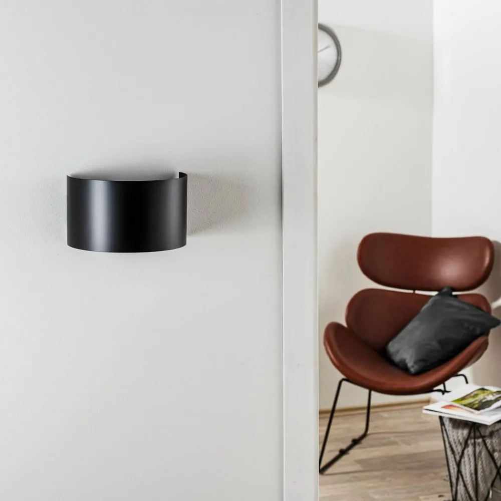 EMIBIG LIGHTING Væglamper|Væglamper > Væglampe Fold med buet skærm i sort