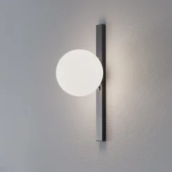 ALDEX Væglamper > Væglampe Garda, sort, metal, glas, 1 lyskilde