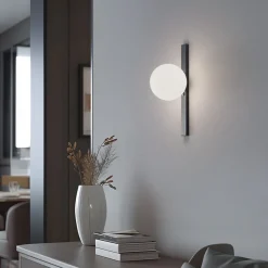 ALDEX Væglamper > Væglampe Garda, sort, metal, glas, 1 lyskilde