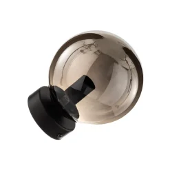EMIBIG LIGHTING Væglamper|Væglamper > Væglampe Glassy, sort, grafit, glas, E14, Ø 14 cm