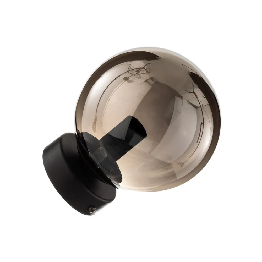 EMIBIG LIGHTING Væglamper|Væglamper > Væglampe Glassy, sort, grafit, glas, E14, Ø 14 cm