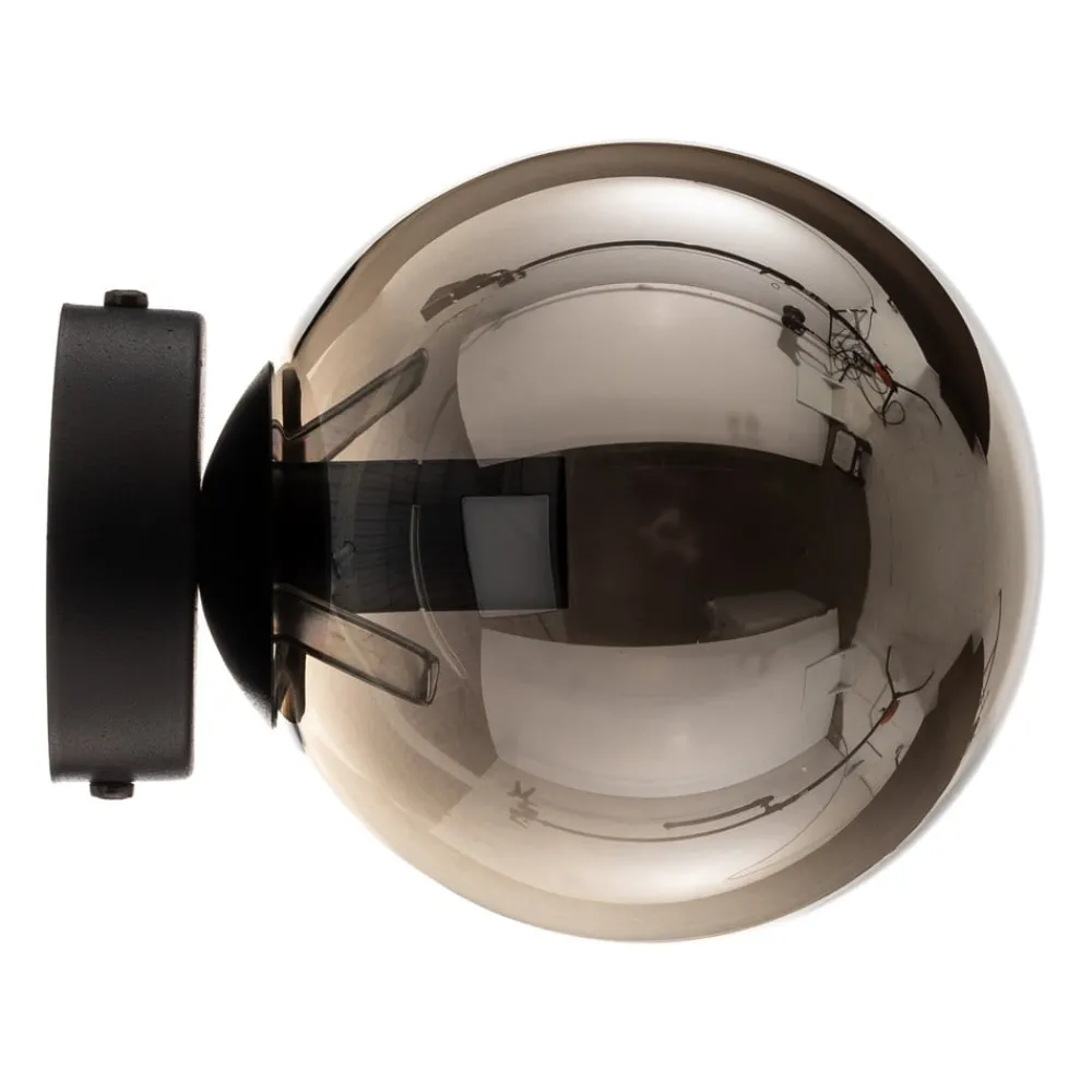 EMIBIG LIGHTING Væglamper|Væglamper > Væglampe Glassy, sort, grafit, glas, E14, Ø 14 cm