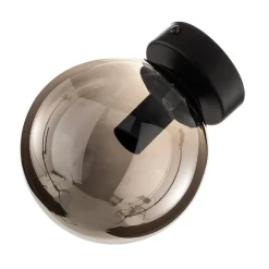 EMIBIG LIGHTING Væglamper|Væglamper > Væglampe Glassy, sort, grafit, glas, E14, Ø 14 cm