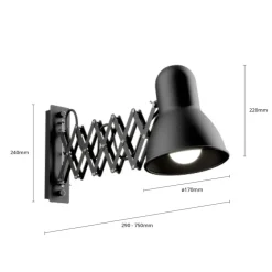 Nowodvorski Lighting Arbejdsrum/Kontor|Væglamper > Væglampe Harmony med saksearm, sort