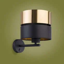 TK Lighting Gang|Pendellamper > Væglampe Hilton, sort/guld