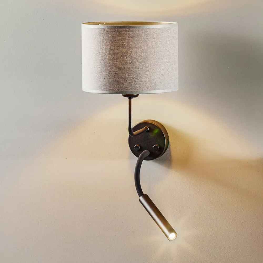 Nowodvorski Lighting Væglamper|Væglamper > Væglampe Hotel Plus med læselampe, grå