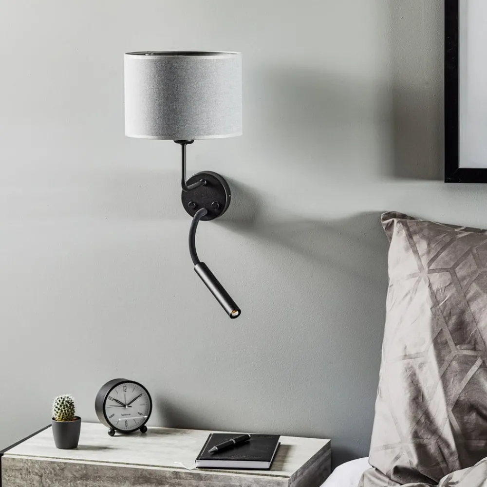 Nowodvorski Lighting Væglamper|Væglamper > Væglampe Hotel Plus med læselampe, grå