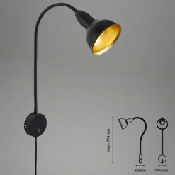 Briloner Arbejdsrum/Kontor|Væglamper > Væglampe Hygge Comfort light Retro med stik