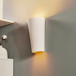 SOLLUX LIGHTING Væglamper > Væglampe Ice up and down i keramik i hvid