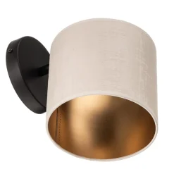 EMIBIG LIGHTING Væglamper > Væglampe Jari stofskærm, hvid-guld